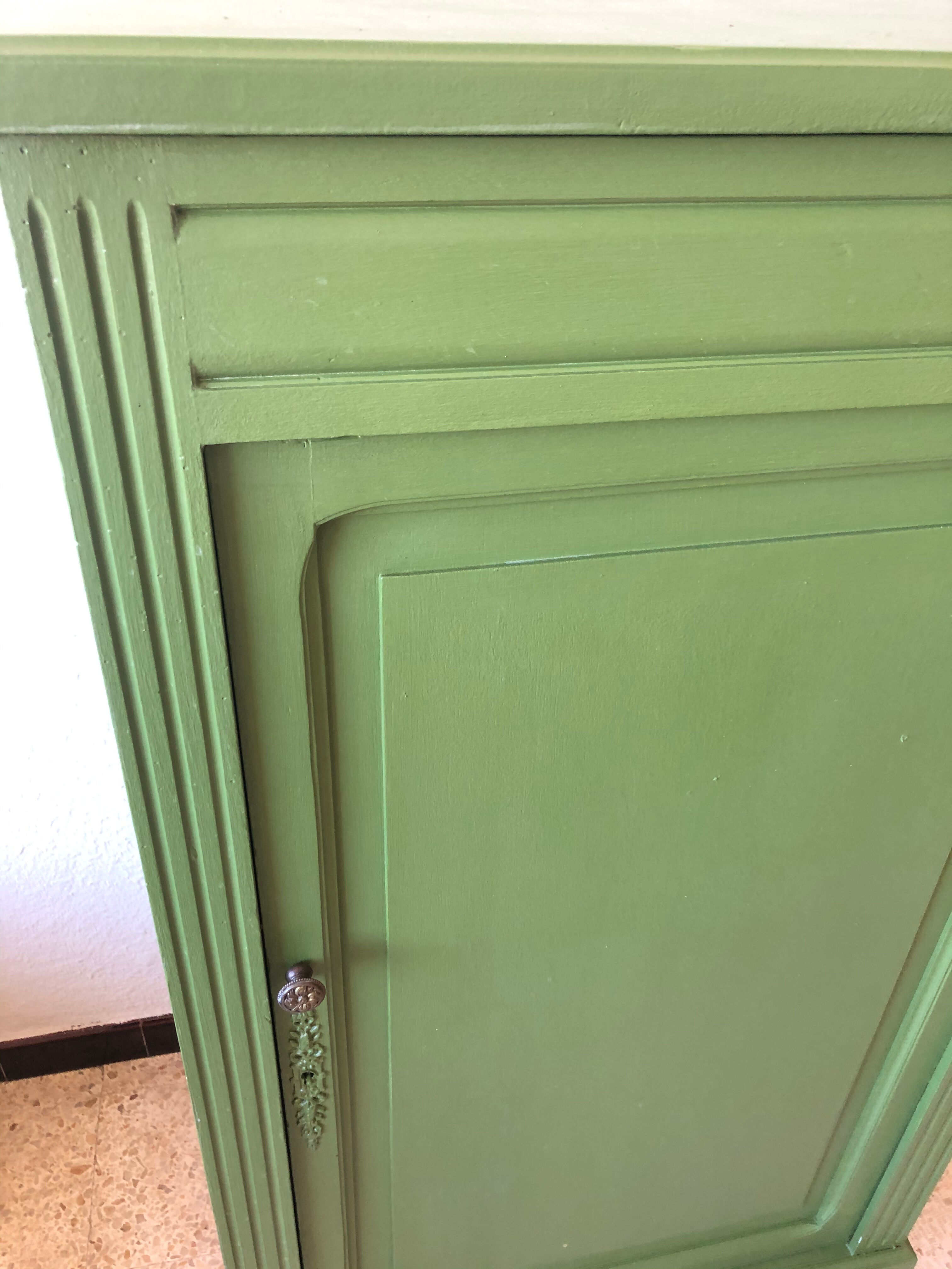 Small vintage green buffet