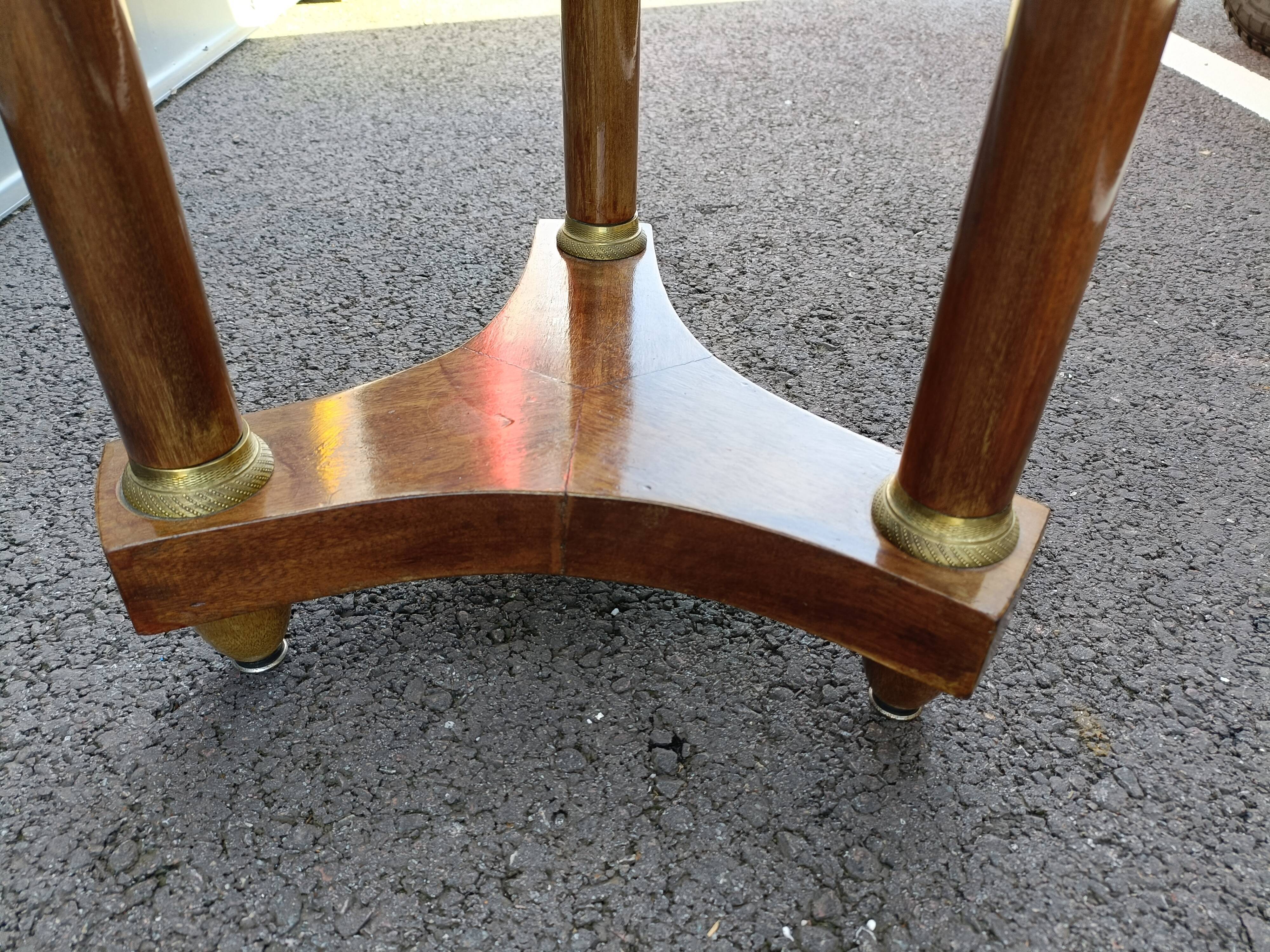 Gueridon side table empire style marble top