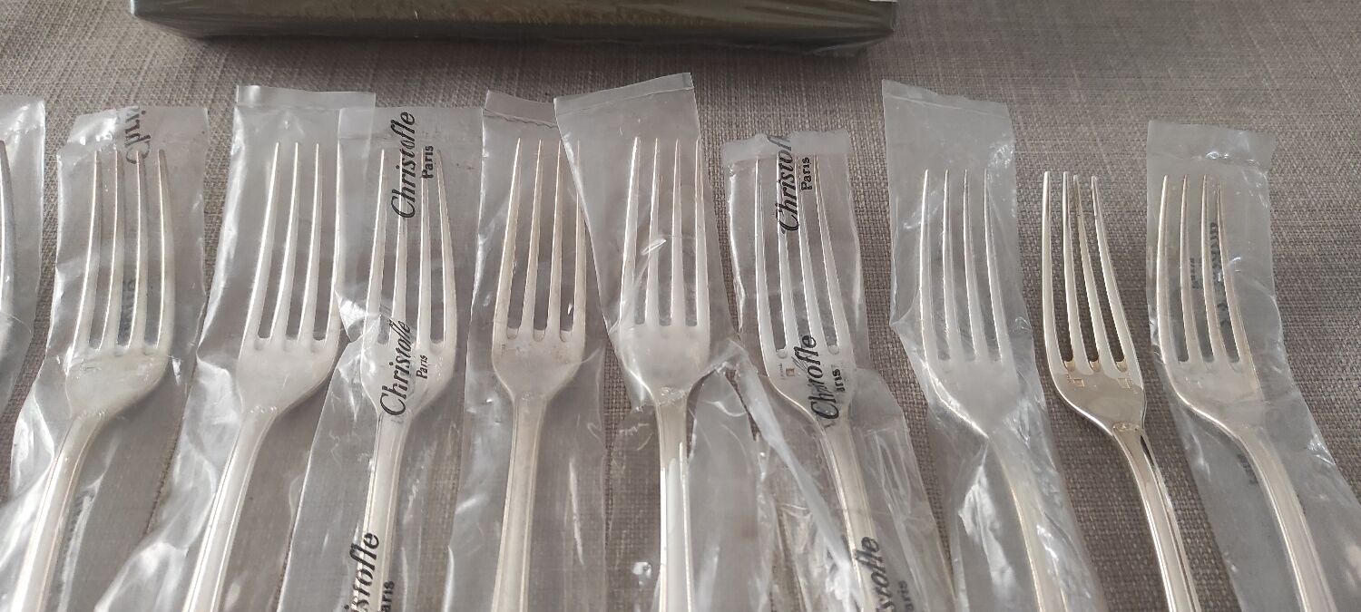 Set of 12 forks by Christofle