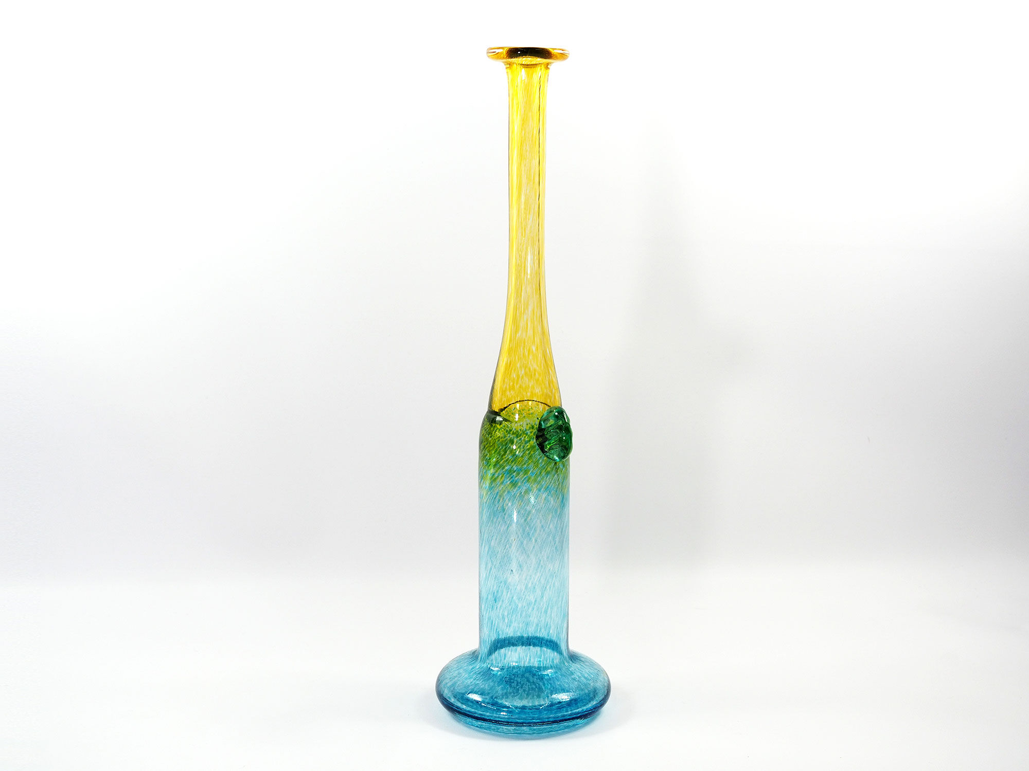 Glass vase wind pipes Bertil Vallien for Kosta Boda