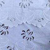 Large antique embroidered tablecloth 190x260