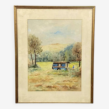 Albert Lamartine Revaleon (1903-1944): watercolor around 1930 signed lower right