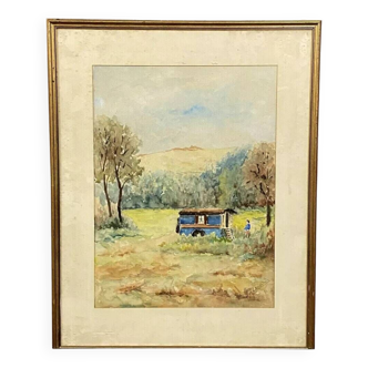 Albert Lamartine Revaleon (1903-1944): watercolor around 1930 signed lower right