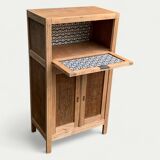 Parisian art deco sideboard in raw oak 1930