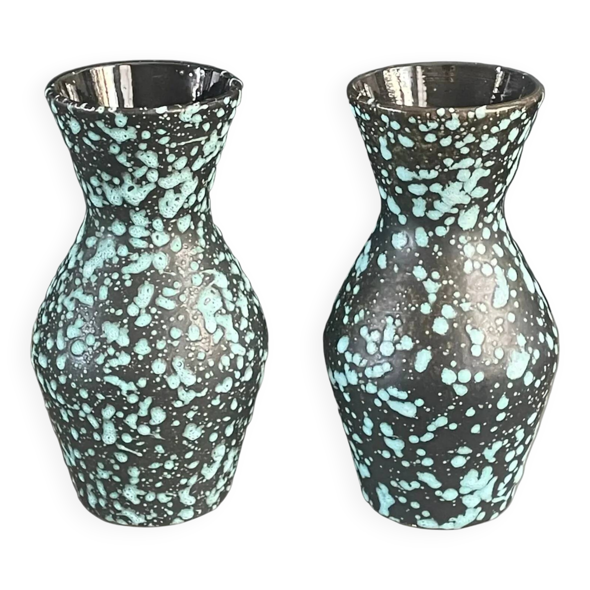 Paire de vases fat lava West Germany - Ref 931