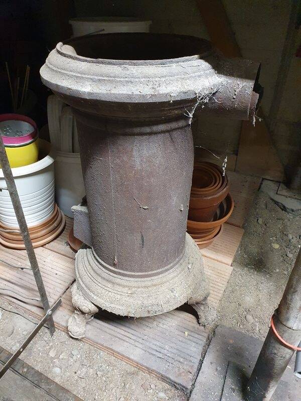 Old cast iron stove