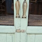 Ancienne armoire vitrée Art déco en teck birman