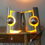 Pair of vintage sconces design space age