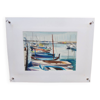 Watercolour by Michel Roubille, the island of Yeu 1987.