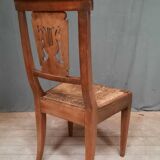Chaise paillee dix neuvième siecle