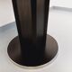 Vintage dining table in melamine with a black wood effect and chrome metal.