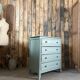 Commode de style Art Déco verte (rénovée)