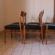 Series of 6 Scandinavian chairs in teak and skaÏ