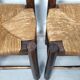 4 chaises brutaliste paille