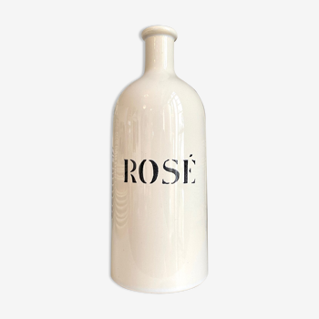 Rosé bottle in beige glazed stoneware