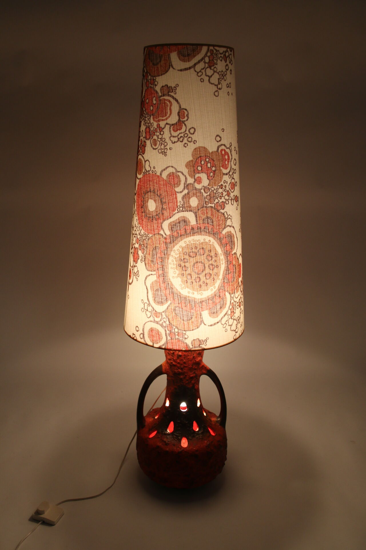 Ceramic lava floor lamp West Germany by Walter Gerhards