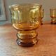 Lot de verres vintage ambre