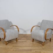 Model 410 armchairs by Jindřich Halabala for Up Závody, 1930s, set of 2