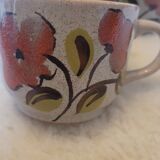 5 tasses à café en grès vintage