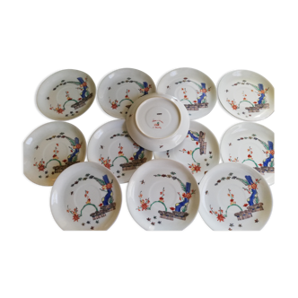Small hand-painted plates Japanese décor