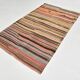 Tapis Kilim rayé rose et orange
