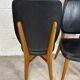 Set of 4 vintage chairs in black leatherette