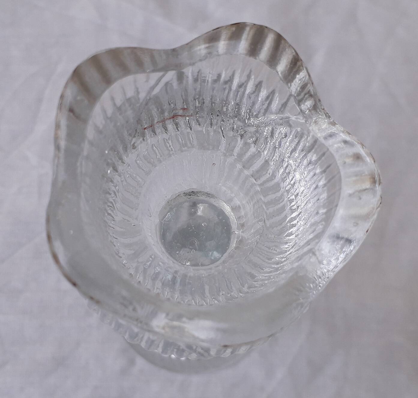 Pair of glass candlesticks