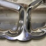 Stainless steel leaf-shaped dish