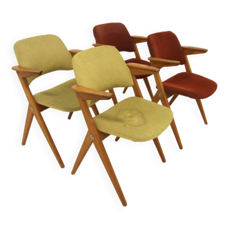 Set de 4 chaises scandinave,"562-026", Bengt Ruda, Nordiska Kompaniet, Suède, 1950