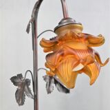 Brown patina table lamp