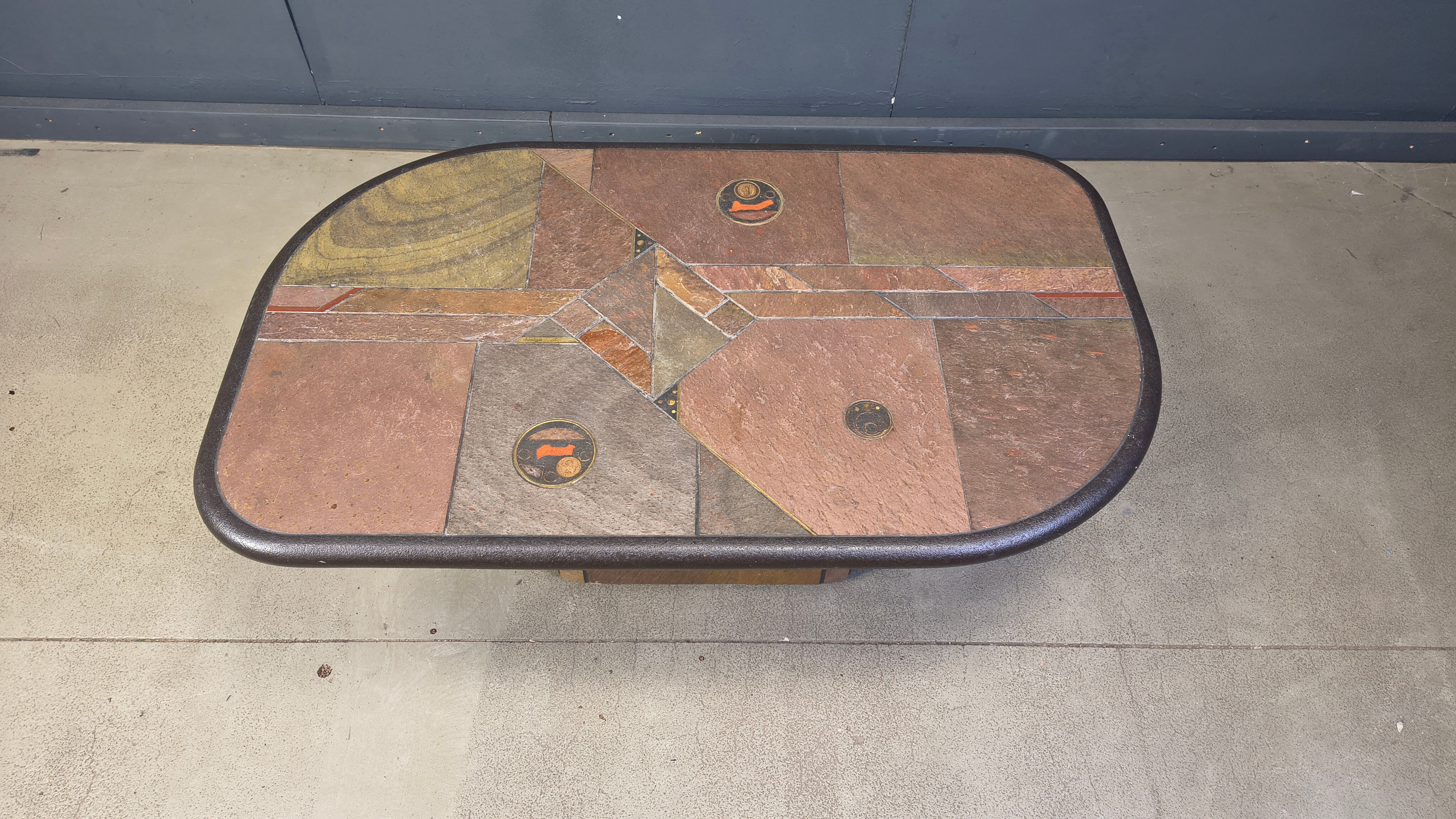 Vintage Paul Kingma style coffee table, 1980s