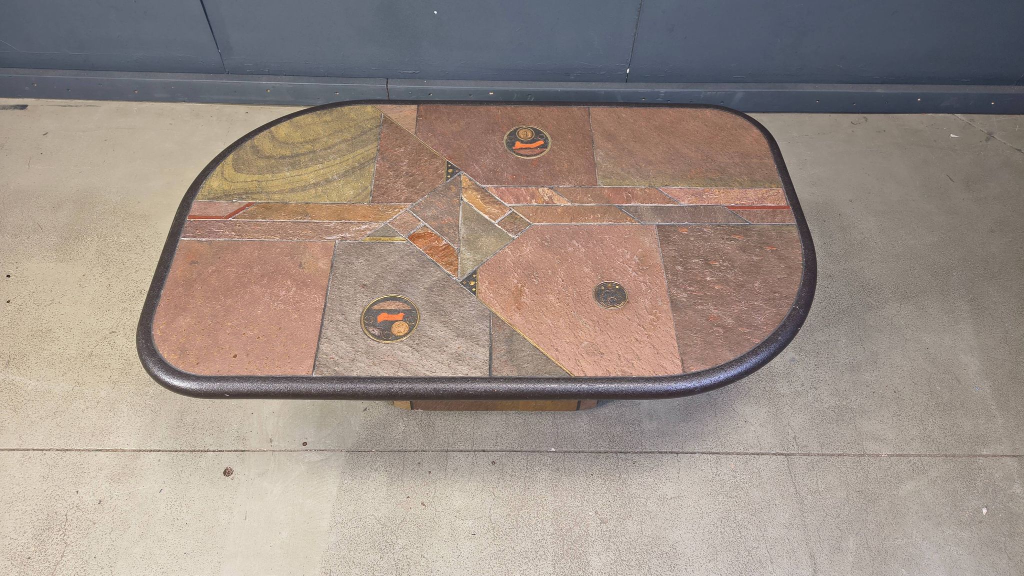 Vintage Paul Kingma style coffee table, 1980s