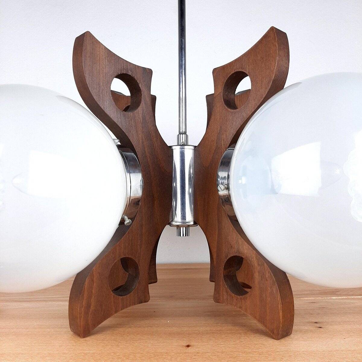 Mid-century Murano glass pendant by Mazzega, 1970s.