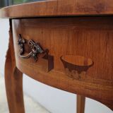 Louis xv style marquetry table Chinese scene