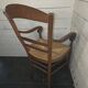 Fauteuil de bureau en hêtre et paille