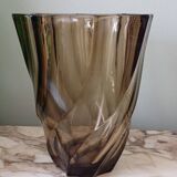Twisted glass vase