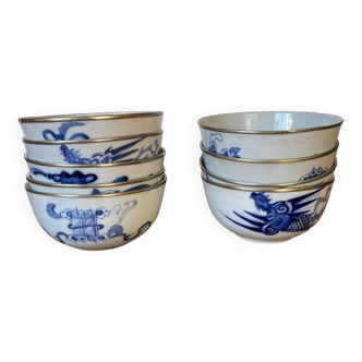 Hue blue porcelain bowls