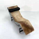 LC4 pony skin chaise longue Serial number 396 by Le Corbusier for Cassina, 1960