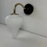 Lot of 3 old vintage opaline wall lights