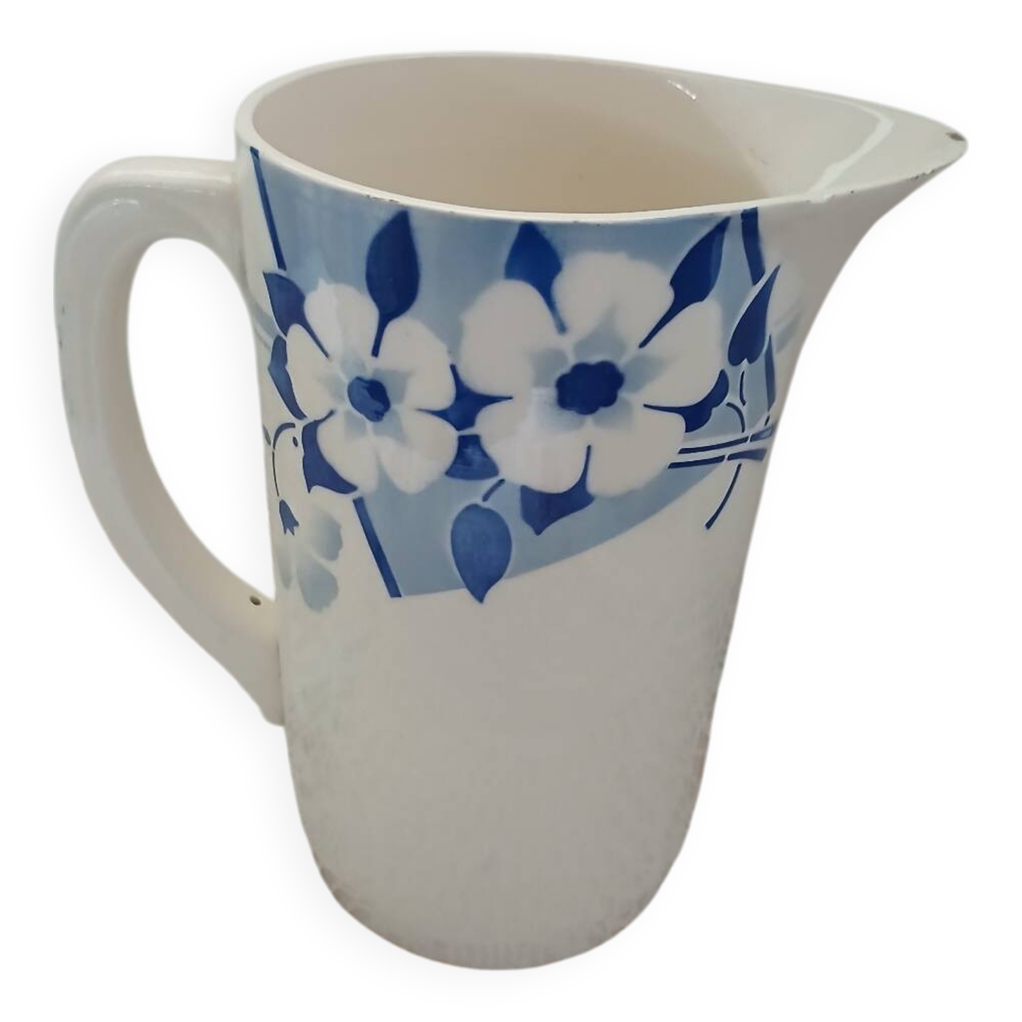 Large antique Saint Amand pitcher