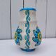 Glazed earthenware vase, floral/sun decoration, Catteau, Boch