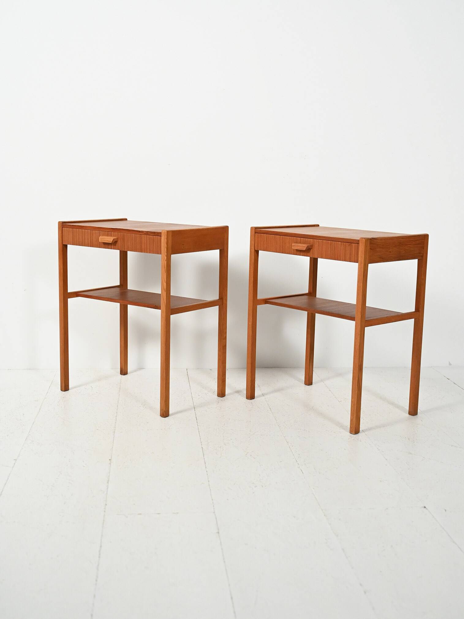 Pair of Scandinavian teak bedside tables from the 1960s
