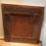 Carved teak mirror 55X61cm