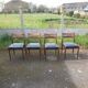 Lot 4 Scandinavian teak chairs vintage 60s