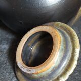 Vintage enameled stoneware potter's teapot