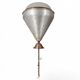 Large aluminium industrial hanging lamp 1970s height 55 cm