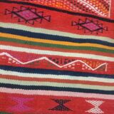 Kilim multicolor hallway done hand in wool carpet 85x195cm
