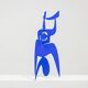 Antonine de Saint Pierre. Blue “Bugler” sculpture. Contemporary.