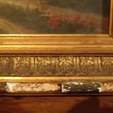 Peinture À L'huile Antique Sur Toile Fine 800 Signée Piero Porrini