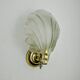 Shell wall lamp, murano glass, italy, 1970